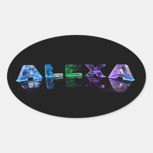 Sticker Ovale L'Alexa nommé dans les lumières