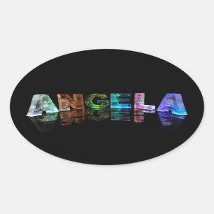 Sticker Ovale L'Angela nommée dans les lumières