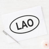 Sticker Ovale Laos "LAO" (Enveloppe)