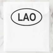 Sticker Ovale Laos "LAO" (Sac)