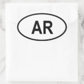 Sticker Ovale L'Arkansas "AR " (Sac)