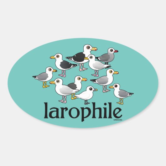 Sticker Ovale Larophile (Devant)