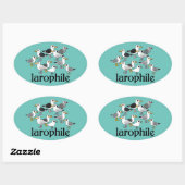 Sticker Ovale Larophile (Feuille)