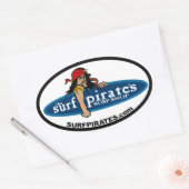 Sticker Ovale l'autocollant SURF SHOP du surfpirate (4) (Enveloppe)