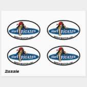 Sticker Ovale l'autocollant SURF SHOP du surfpirate (4) (Feuille)