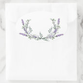 Sticker Ovale Lavande et Eucalyptus (Sac)