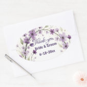 Sticker Ovale Lavender Lilac Floral Arch Wedding (Enveloppe)