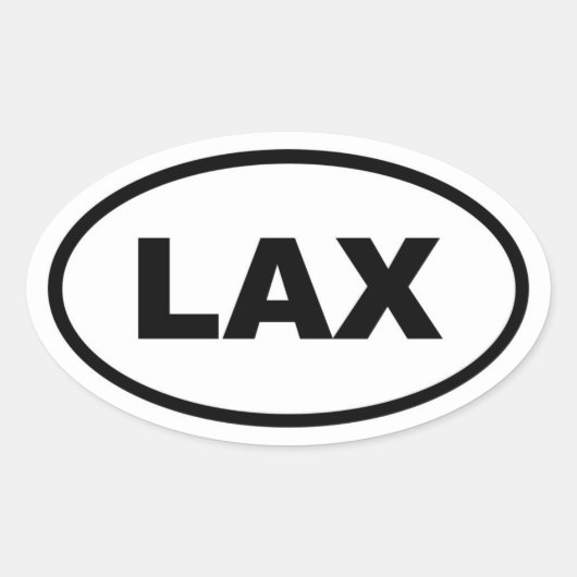 Sticker Ovale LAX Los Angeles (Devant)