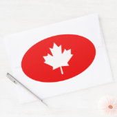 Sticker Ovale Le Canada Établit 1867 150 Ans Style (Enveloppe)