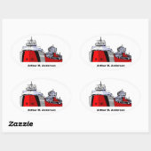 Sticker Ovale Le cargo Arthur M. Anderson (Feuille)