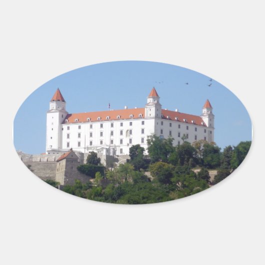 Sticker Ovale le château de bratislava (Devant)