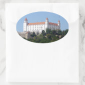Sticker Ovale le château de bratislava (Sac)