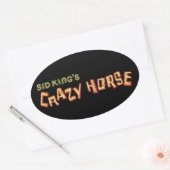Sticker Ovale le cheval fou de sid king (Enveloppe)