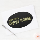 Sticker Ovale le cheval fou de sid king (Enveloppe)