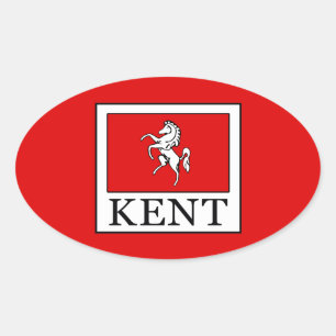 Sticker Ovale Le comté de Kent Angleterre