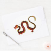 Sticker Ovale Le dragon de Ruby (Enveloppe)