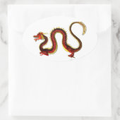 Sticker Ovale Le dragon de Ruby (Sac)