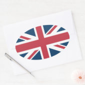 Sticker Ovale Le drapeau britannique Union Jack (Enveloppe)