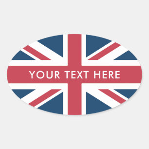 Sticker Ovale Le drapeau britannique Union Jack