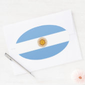 Sticker Ovale Le drapeau de l'Argentine (Enveloppe)