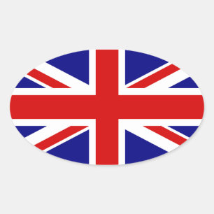 Sticker Ovale Le drapeau Union Jack