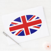 Sticker Ovale Le drapeau Union Jack (Enveloppe)