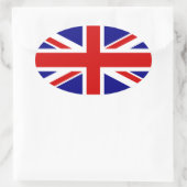 Sticker Ovale Le drapeau Union Jack (Sac)