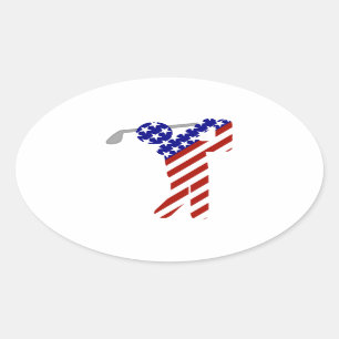 Sticker Ovale LE GOLF DES Patriotes ÉTATS-UNIS