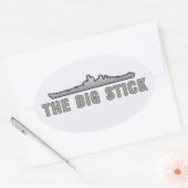 Sticker Ovale Le gros bâton (Enveloppe)