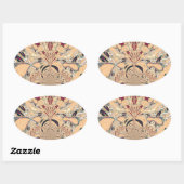 Sticker Ovale Le Kaleidoscope Africain Vibrant : Un Plaisir Pais (Feuille)