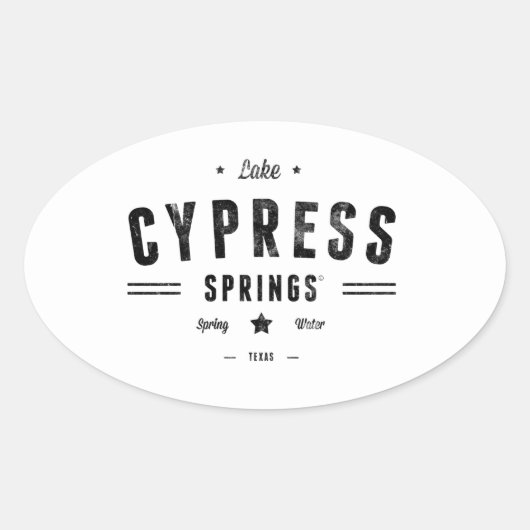 Sticker Ovale Le lac Cypress Springs (Devant)