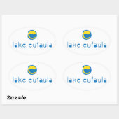 Sticker Ovale Le lac Eufaula (Feuille)
