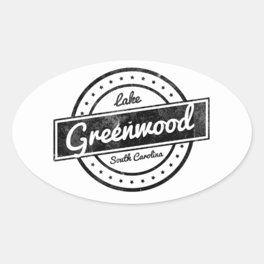 Sticker Ovale Le lac Greenwood (Devant)