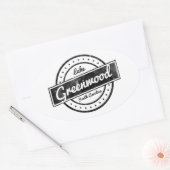 Sticker Ovale Le lac Greenwood (Enveloppe)