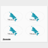 Sticker Ovale Le lac Titicaca (Feuille)