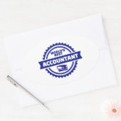 Sticker Ovale Le meilleur comptable du monde (Enveloppe)