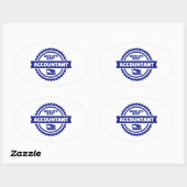 Sticker Ovale Le meilleur comptable du monde (Feuille)