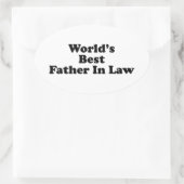 Sticker Ovale Le meilleur père du monde en droit (Sac)