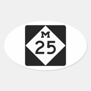 Sticker Ovale Le Michigan M-25