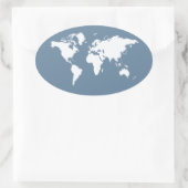 Sticker Ovale Le monde élégant du gris français (Sac)