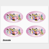 Sticker Ovale Le monde magique de Webkinz (Feuille)