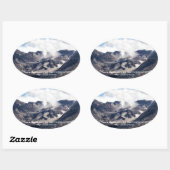 Sticker Ovale Le mont Sainte-Hélène dôme de lave 2 (Feuille)