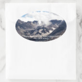 Sticker Ovale Le mont Sainte-Hélène dôme de lave 2 (Sac)