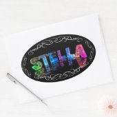 Sticker Ovale Le nom Stella - Nom en lumières (Photographie) (Enveloppe)