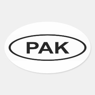 Sticker Ovale Le Pakistan "PAK "