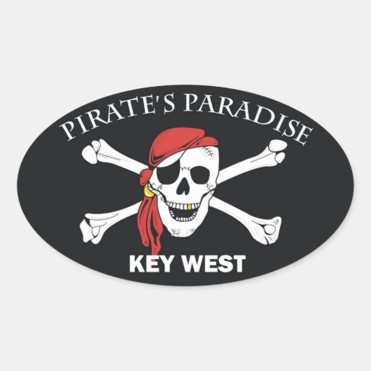 Sticker Ovale Le paradis des pirates (Devant)