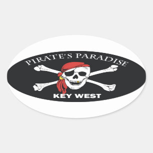 Sticker Ovale Le paradis des pirates