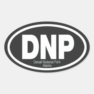 Sticker Ovale Le Parc national de Denali