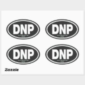 Sticker Ovale Le Parc national de Denali (Feuille)