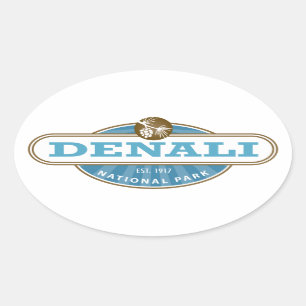 Sticker Ovale Le Parc national de Denali
